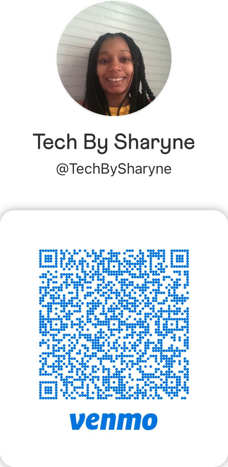 Venmo QR Code for Tech by Sharyne